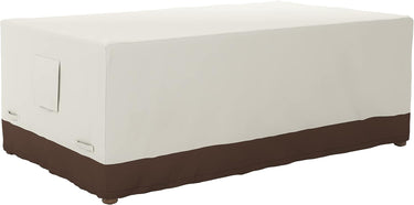 Funda protectora para mesa de comedor (190.5 cm), Beis y Marrón claro Amazon Basics